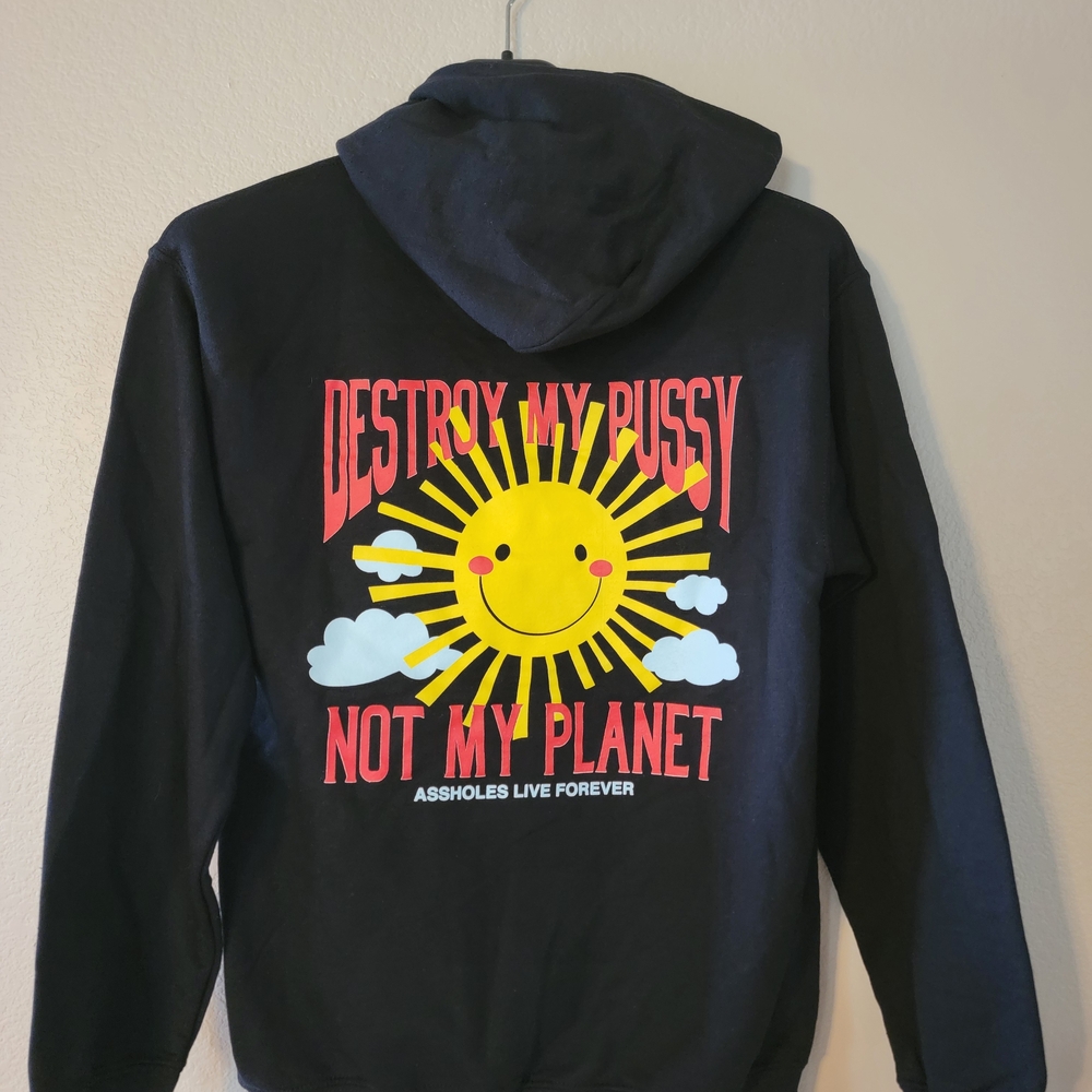 Black Graphic Hoodie Jacket